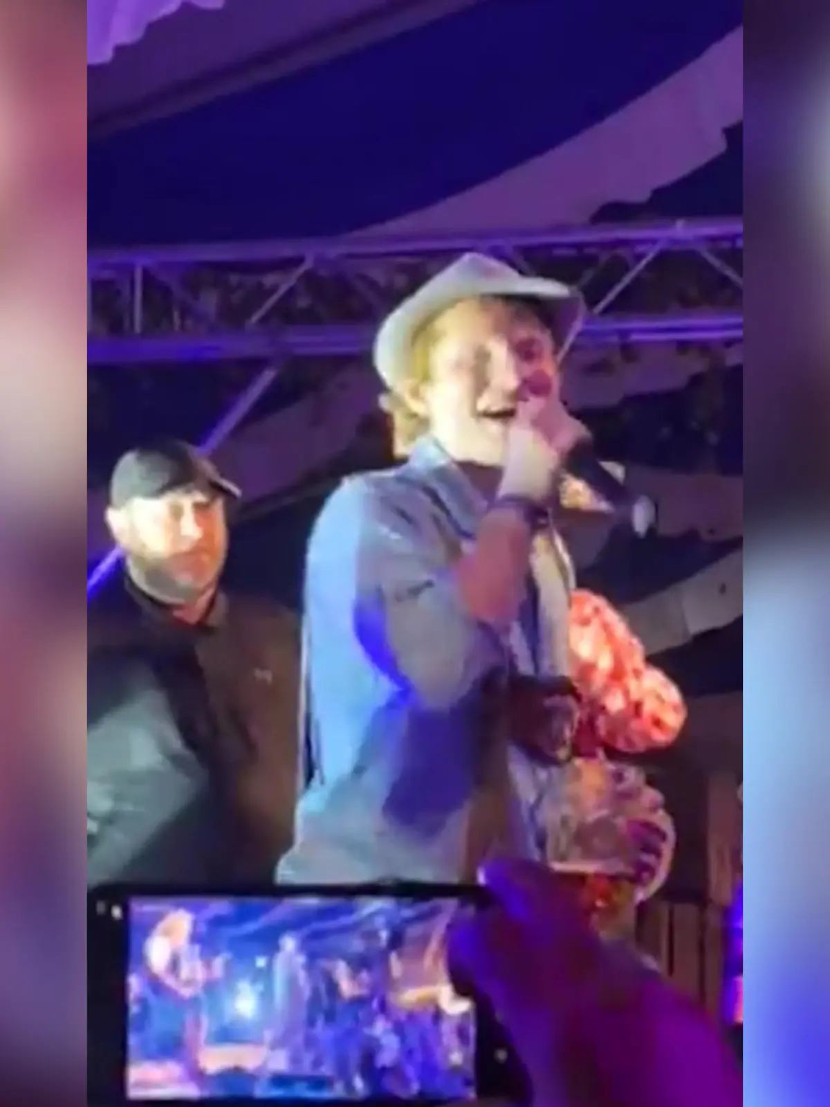 Superstar Ed Sheeran schaute überraschend beim Frankfurter Oktoberfest vorbei.