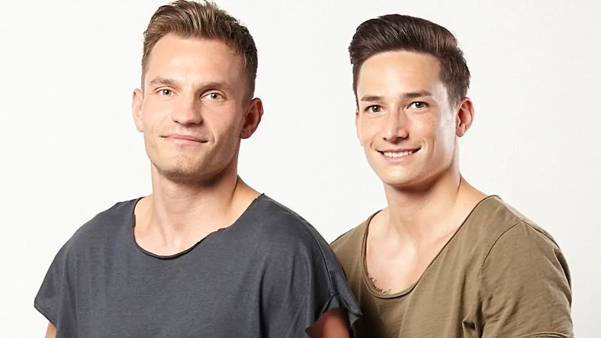 Die Kunstturner Andreas Bretschneider (l.) und Marcel Nguyen.