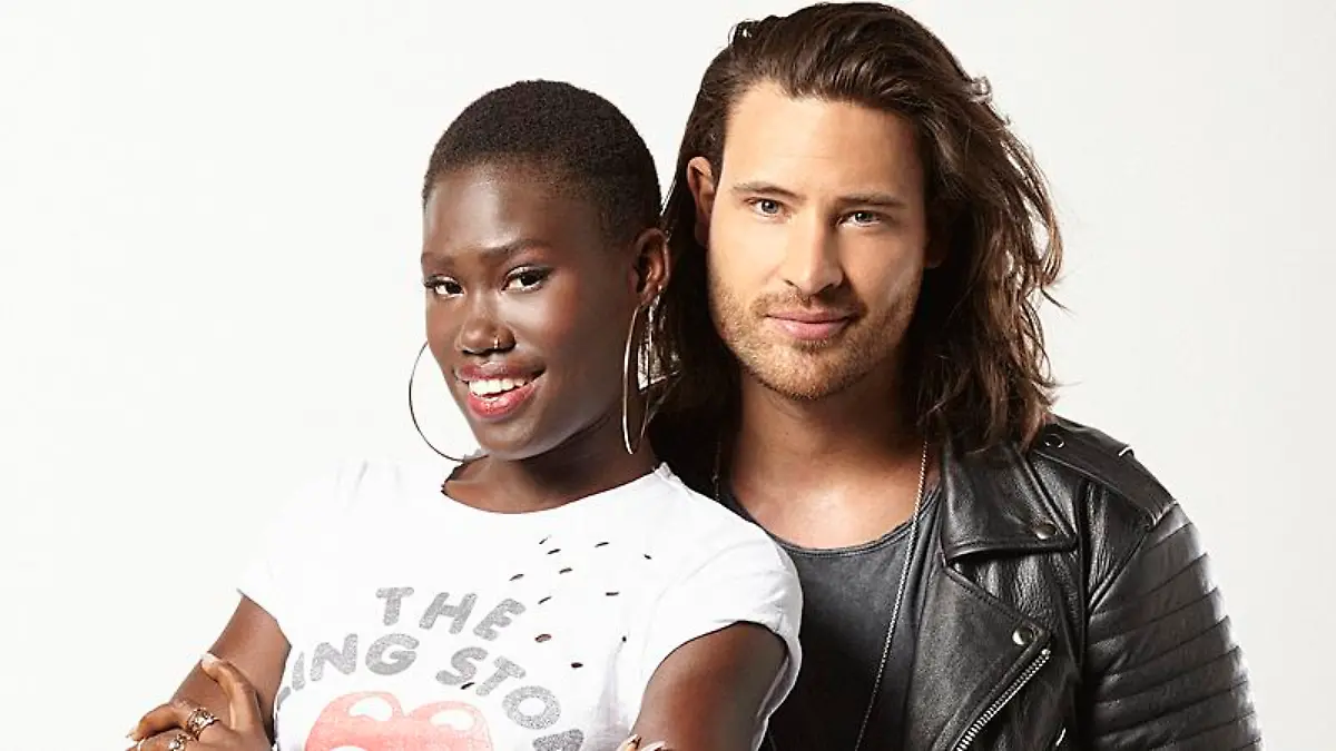 Die Models Aminata Sanogo und Marc Eggers.
