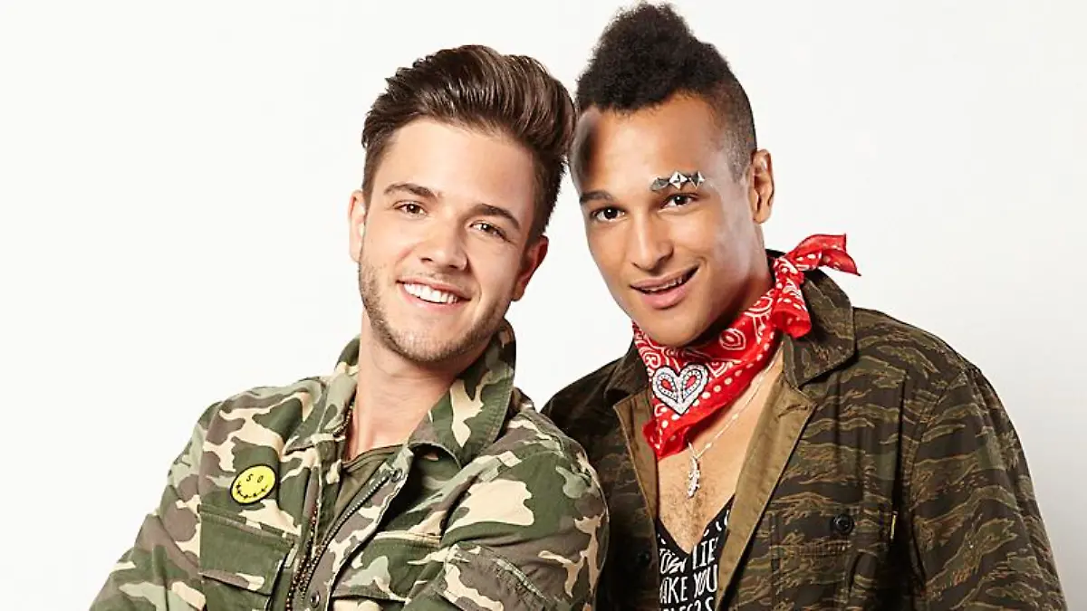 Die Sänger Luca Hänni und Prince Damien.