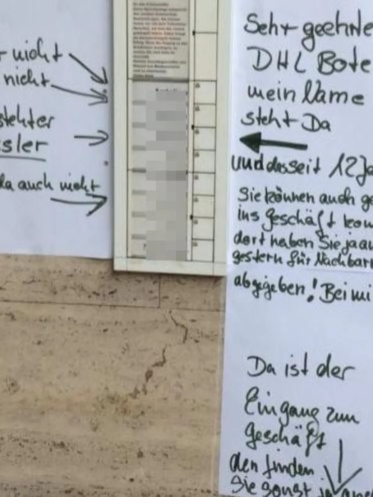 Anleitung für den Paketboten in Düsseldorf