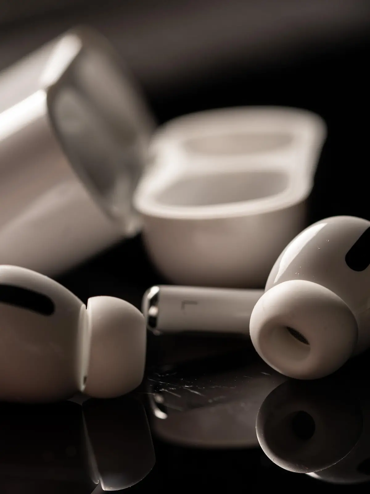 Kuala Lumpur, Malaysia - December 2019. The new airpods pro features active noise cancelling and  customizable fit
