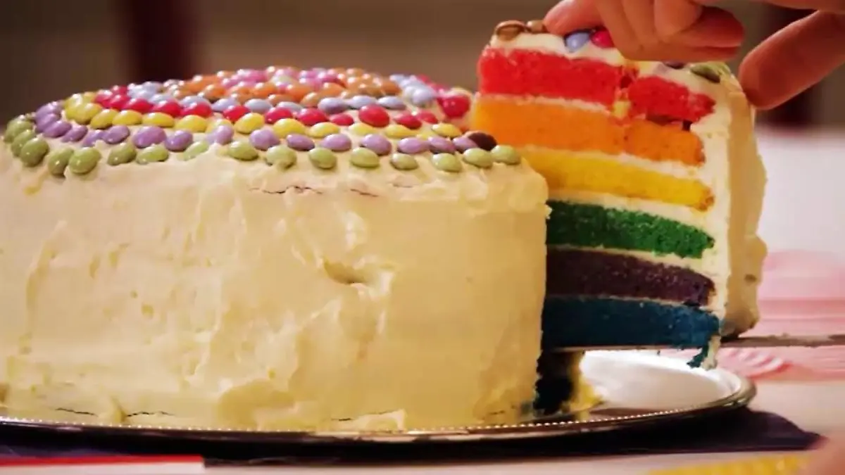 Regenbogenkuchen