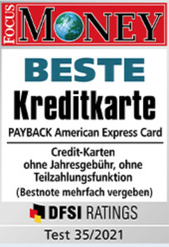 Payback American Express - Beste Kreditkarte laut Focus Money