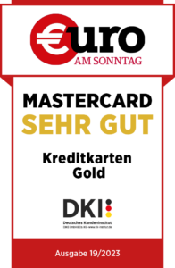 TF Bank Mastercard Gold €uro am Sonntag Testsiegel