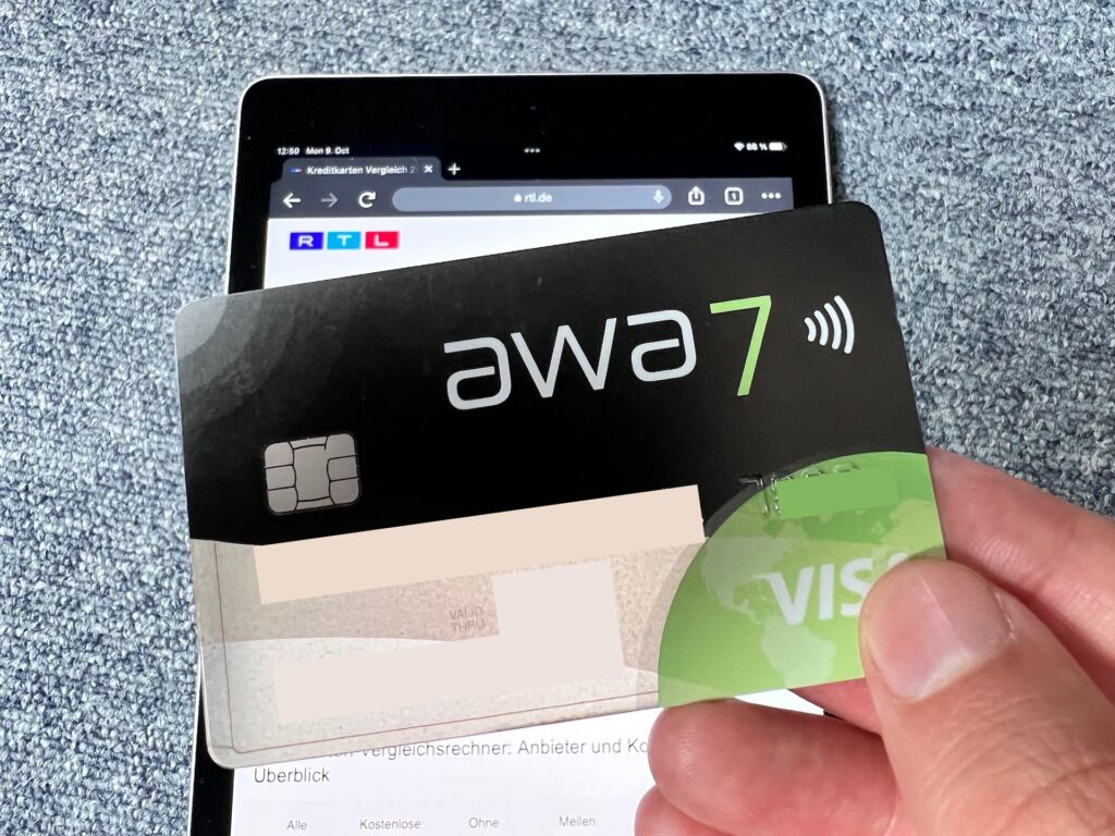 awa7 Kreditkarte Test
