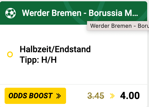 Werder Bremen – Borussia Mönchengladbach