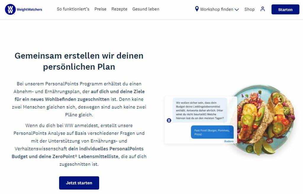 weight watchers webseite