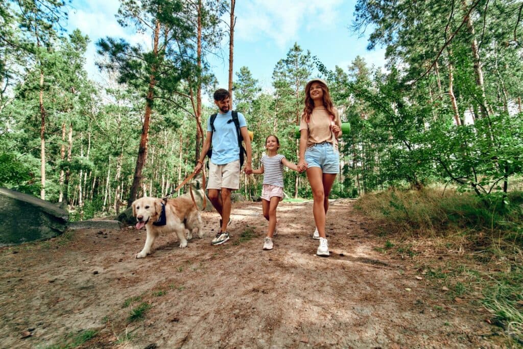 Wandern mit Hund: Training mit Familie