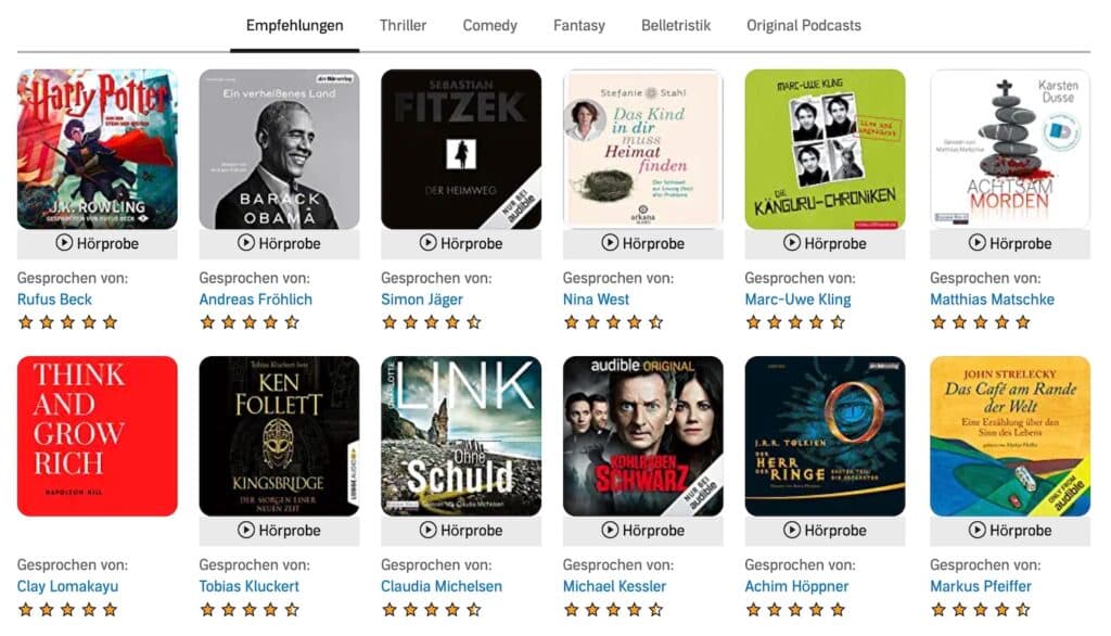 hoerbuch audible bibliothek