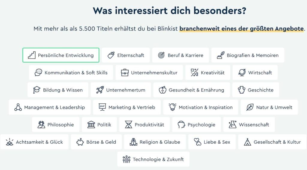 hoerbuch blinkist interessengebiete