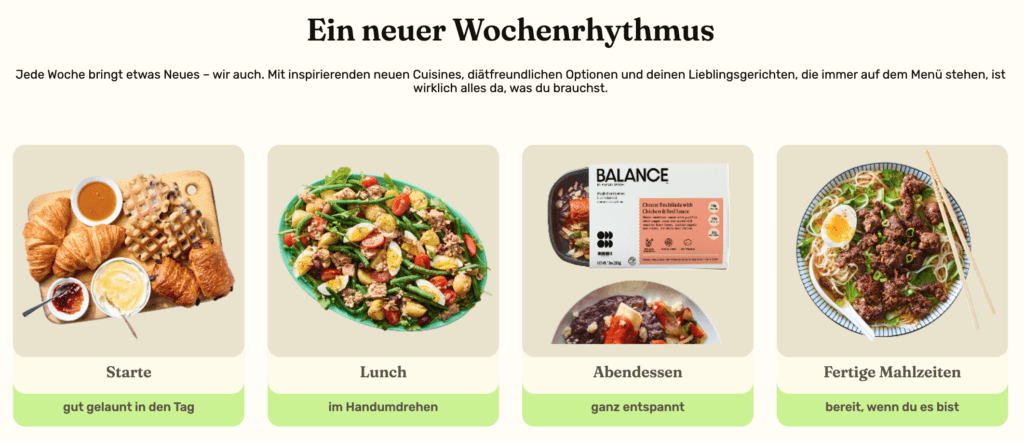 Wöchentliche Rezeptauswahl bei Marley Spoon mit Neukunden-Angebot