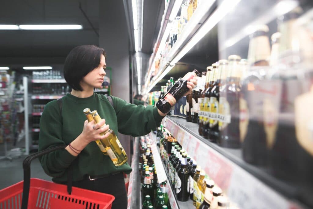 Supermarkt Getränke kaufen