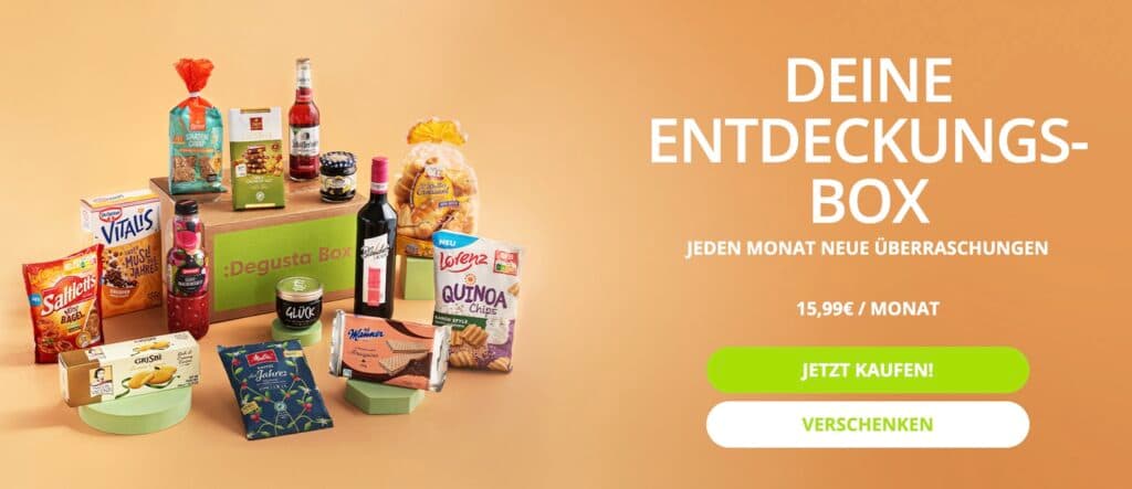 Degustabox Webseite