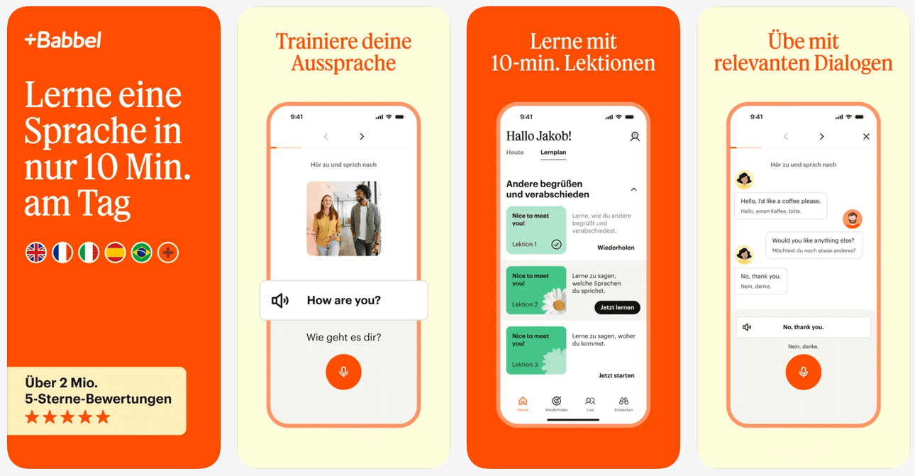 Babbel App Screenshot