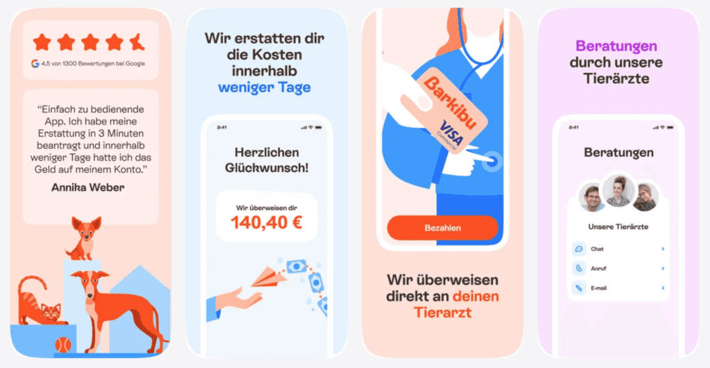 Barkibu App zum Einreichen von Tierarztrechnungen