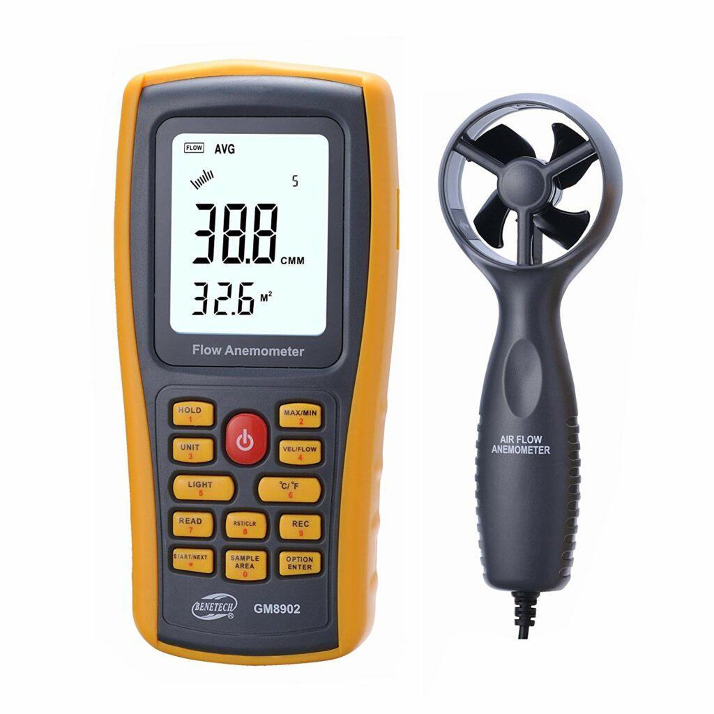 MAGT Windgeschwindigkeitssensor Mit Impulssignal – Robuster Alu-Windmesser, 3-Tassen-Anemometer Für Präzise Messung (0-30 M/s)
