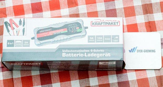 Dino KRAFTPAKET 10A-12V/24V Batterieladegerät im Test - Vollautomatisches 6-Schritt Batterieladegerät mit 10A Ladestrom für 12+24V Starterbatterien