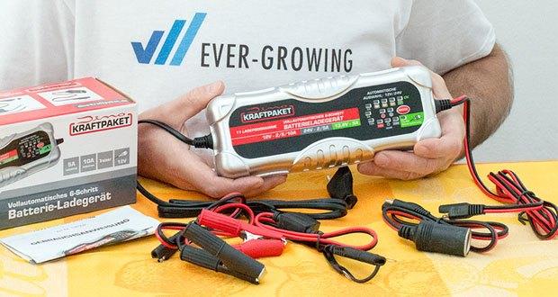 Dino KRAFTPAKET 10A-12V/24V Batterieladegerät im Test - ermöglicht den maximalen Ladestrom von 10 Ampere