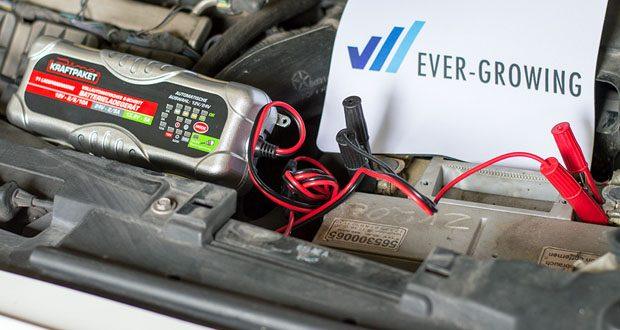 Dino KRAFTPAKET 10A-12V/24V Batterieladegerät im Test - die Ladezeit viel kürzer als bei einem konventionellen Ladegerät mit weniger Ampere Nennstrom