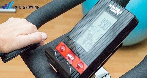Der Miweba Sports Indoor Cycle MS500 Pulsgurt lässt sich via Bluetooth mit dem Multifunktionsdisplay verbinden