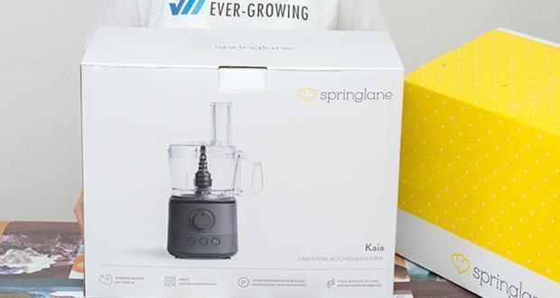 Springlane Universal Küchenmaschine Kaia im Test - Volle Power bei 1000 Watt und bis zu 18.000 Umdrehungen pro Minute