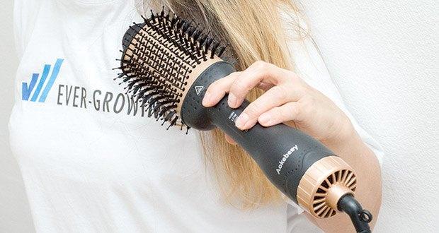 Aokebeey Multifunktions Warmluftbürste im Test - das Ergebnis ist perfekt glänzendes Haar ohne viel Aufwand