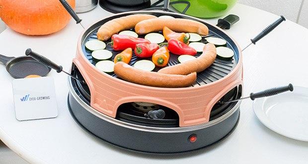 Emerio Pizzaofen PIZZARETTE 3 in 1 Pizza-Raclette-Grill im Test - antihaftbeschichtete Backplatte und Grillfläche
