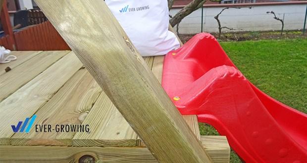 WICKEY Doppelschaukel mit Rutsche im Test - kesseldruckimprägniertes Massivholz