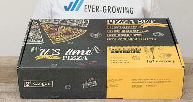 GARCON Pizzastein 4er Set im Test - inkl. Pizza Stone, Pizzaschieber, Pizzaschneider & Kochbuch zum Pizza Backen