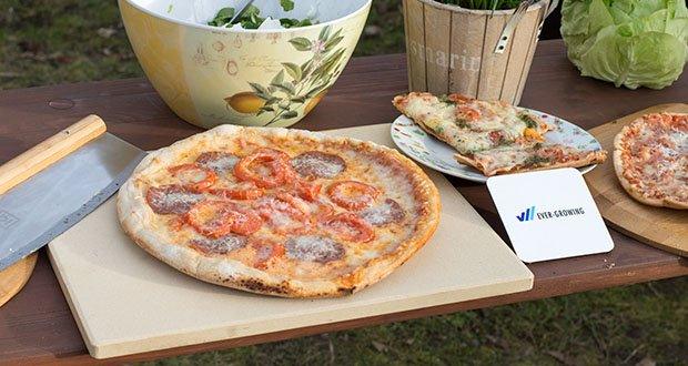 GARCON Pizzastein 4er Set im Test - mit dem Pizzastein Set verwandelst Du deinen Oven in eine kleine italienische Pizzeria und erfreust dich an der perfekten Mischung aus locker, luftigem Belag und knusprigem Boden