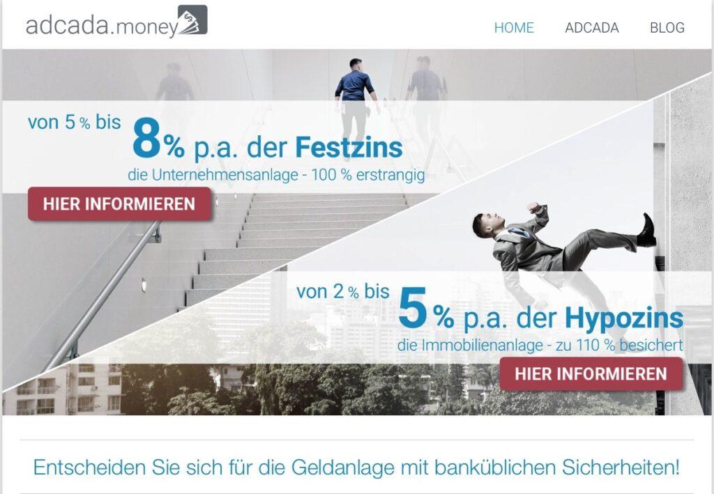 Geldanlage bei adcada.money