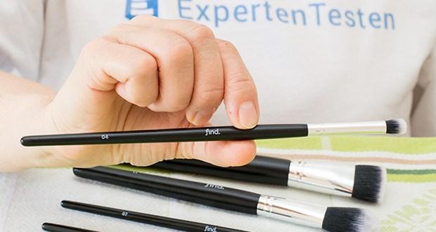 FIND Starterset 5 Pinsel im Test - der Pinsel Nr. 04 ist ideal, um Lidschatten aufzutragen und sanft zu verwischen. Mit der zulaufenden Spitze erreichen Sie jede Stelle des Lids, so dass ein perfektes Augen-Make-up und Highlighting möglich ist