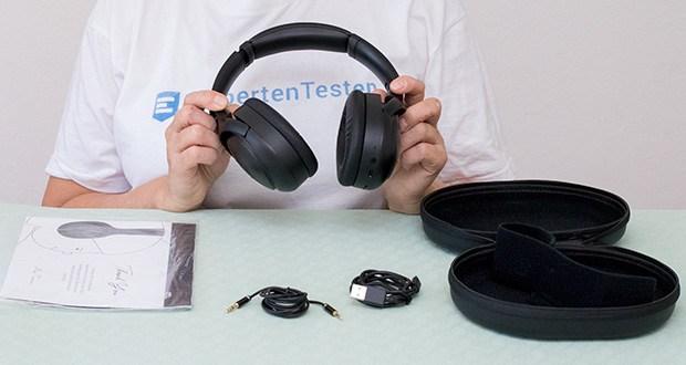 Mu6 Space 2 Bluetooth Kopfhörer im Test - Lieferumgang: 1 x Mu6 Space2 Hybrid-ANC-Ohrhörer, 1x 2,5/3,5mm Audiokabel, 1x USB-Typ-C-Kabel, 1x Ohrhörergehäuse, 1x Benutzerhandbuch