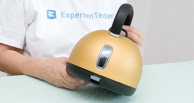 STEPLER Retro-Design Wasserkocher im Test - Korpus aus rostfreiem Edelstahl mit herausnehmbarem Filter fĂĽr eine bequeme und grĂĽndliche Reinigung