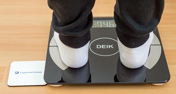 Deik Bluetooth Körperfettwaage im Test - analysiert 11 Wichtige Körperdaten
