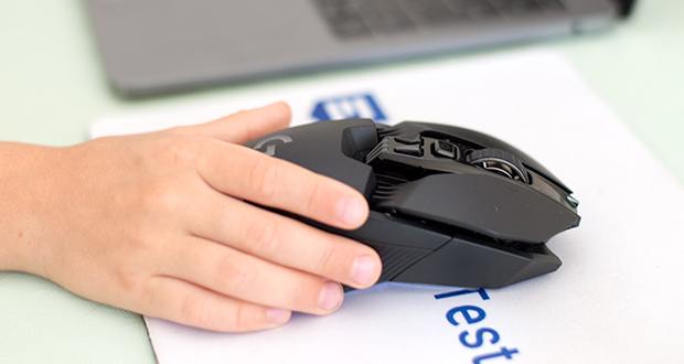 Logitech G903 LIGHTSPEED kabellose Gaming-Maus im Test - die professionelle Signalrate von 1 Millisekunde sorgt fĂĽr unĂĽbertroffene Performance und Bewegungsfreiheit ohne Kompromisse bei Gewicht, Akkulaufzeit oder Reaktionsschnelligkeit