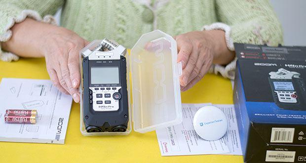 Zoom H4nPro Digital Multitrack Recorder im Test - Lieferumfang: SchutzhĂĽlle, 2x AA-Batterien, Bedienungsanleitung, Downloadlizenz fĂĽr Steinberg Cubase LE8 Software, Downloadlizenz fĂĽr Steinberg WaveLab LE9 Software