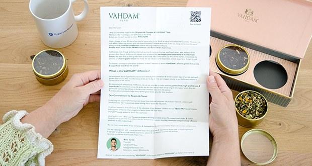 VAHDAM Sortiertes 3 Tee-Geschenkset im Test - 100% natürliche Zutaten