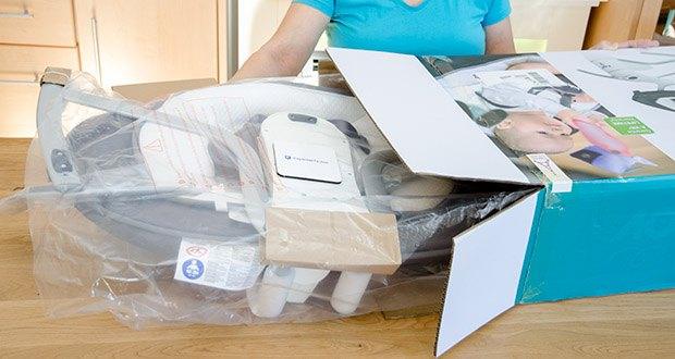 Babymoov Babyschaukel Swoon Motion Zink im Test - Maße: 65 x 72 cm; Sockelmaß: 63 x 82 cm