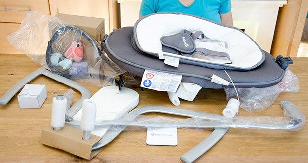 Babymoov Babyschaukel Swoon Motion Zink im Test - 360° drehbarer Sitz mit komfortablem Reduzier für Neugeborene
