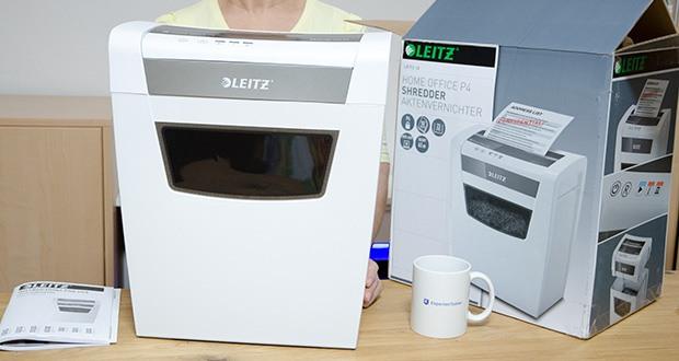Leitz IQ Home Office Aktenvernichter im Test - Anti-Papierstau-Technologie fĂĽr automatisches Anhalten/ZurĂĽcklaufen bei BefĂĽllen mit zu viel Papier