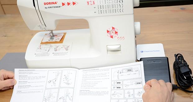 Gritzner Dorina Nähmaschine 333 im Test - dank der einfachen Einstellung der verschiedenen Sticharten lässt sich jede Idee in die Tat umsetzen