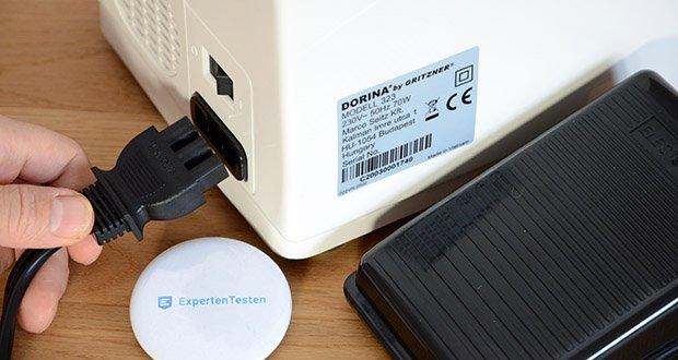 Gritzner Dorina Freiarm-Nähmaschine 323 im Test - 4 Stufen Knopfloch-Automatik