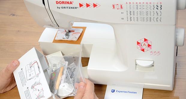 Gritzner Dorina Nähmaschine 333 im Test - der Freiarm ist abnehmbar
