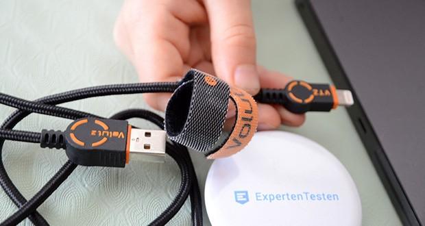 Volutz USB zu Lightning Kabel 5er Pack im Test - ist von Apple zertifiziert für einwandfreie Kompatibilität mit jeder iOS-Version und für alle Apple-Produkte, die Lightning zu USB-Kabel zum Laden und Synchronisieren verwenden