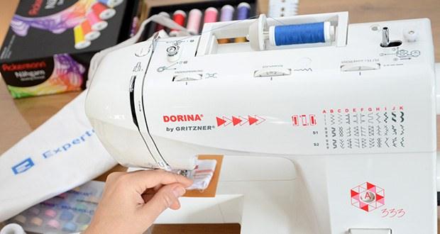Gritzner Dorina Nähmaschine 333 im Test - stufenlose Einstellung der Stichlänge, Stichbreite und Fadenspannung