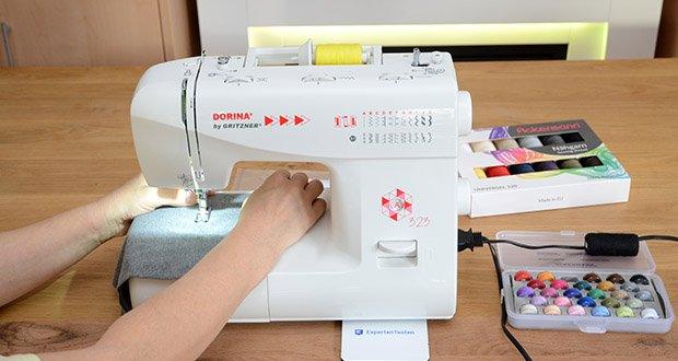 Gritzner Dorina Freiarm-Nähmaschine 323 im Test - mit 23 verschiedenen Nutz- und Zierstichen ausgestattet, eignet sie sich besonders für Anfänger, Einsteiger und Fortgeschrittene