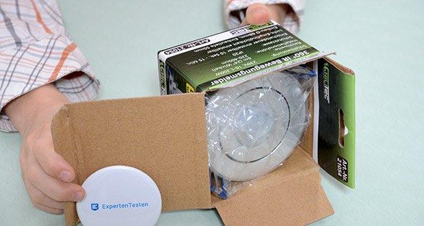 Chilitec Bewegungsmelder Decken-Einbau im Test - Leistungsbereich induktive Lasten 1-300W