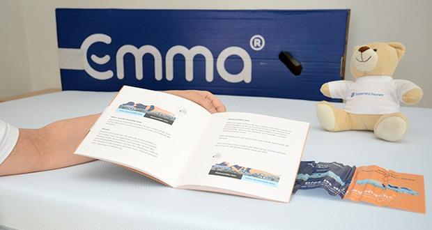 Emma Two Matratze 90x200cm im Test - durch das Drehen der Matratze um 180° um die eigene Achse kannst Du zwischen den zwei optimierten Hälften der Liegefläche für Rückenschläfer und Seiten- bzw. Bauchschläfer wählen